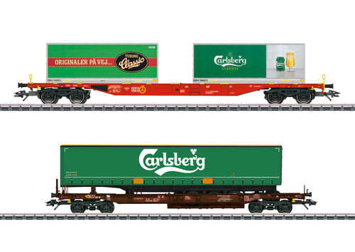 MÄRKLIN 47109 KLV-Güterwagenset "Carlsberg und Tuborg" 2-teilig