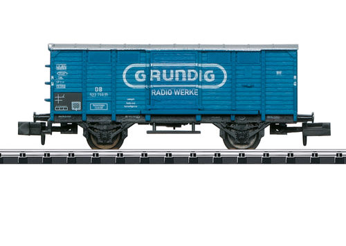 Trix Minitrix 15397 Gedeckter Güterwagen G 02 der DB "GRUNDIG"