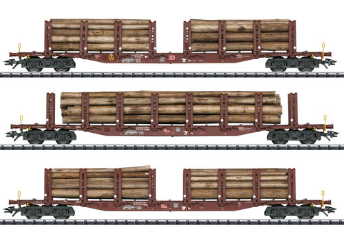 Trix 24146 Spur H0 Rungenwagen-Set Holztransport der DB AG 3-teilig