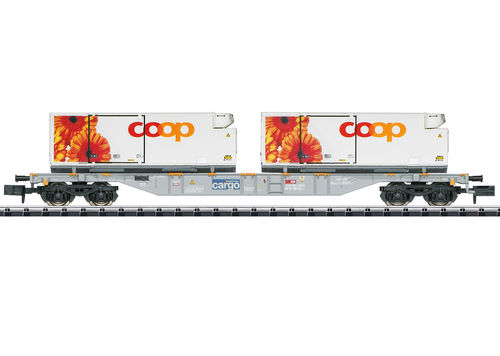 Trix Minitrix 15491 Containertragwagen "coop" der SBB Cargo 4-achsig