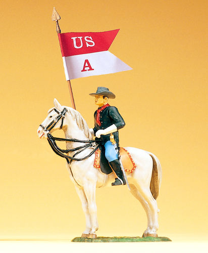 Preiser 54754 Maßstab 1:25 "Soldat zu Pferd, mit Fahne" #NEU in OVP