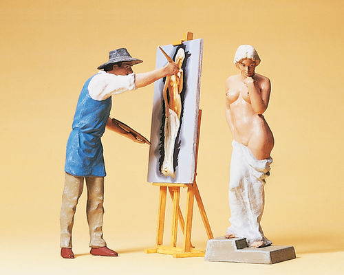 Preiser 45095 Maßstab 1:22,5 Figuren "Kunstmaler und Modell" #NEU in OVP#