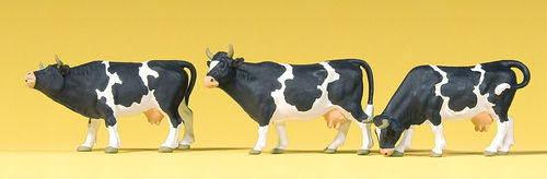 Preiser 65324 Spur 0 Maßstab 1:43 Figuren "Kühe", handbemalt #NEU