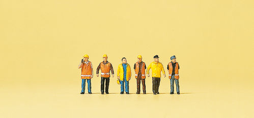 Preiser 79154 Spur N Figuren "Arbeiter in Sicherheitskleidung" #NEU in OVP#