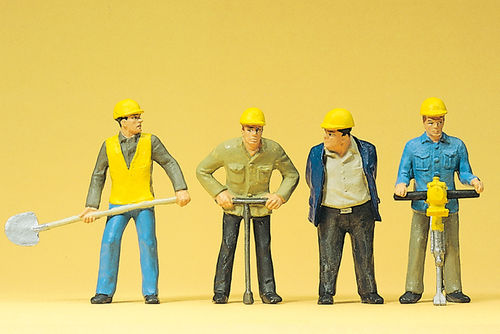Preiser 63065 Spur I Maßstab 1:32 Figuren " Gleisbauarbeiter“ #NEU in OVP#