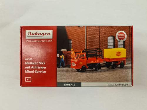 Auhagen 40503 Spur TT Multicar M22 mit Anhänger Minol-Service #NEU in OVP#