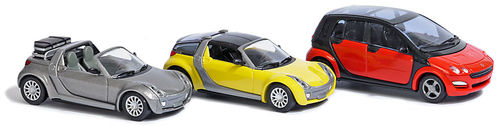 BUSCH 1610 Spur H0  Automodelle Smart 3 er Set 1:87  #NEU in OVP#