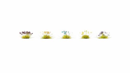 NOCH 06805 Blumen 250 Stück, Farben grün-gelb, blau-weiß, Heide, Korn, Lavendel