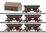 Trix Minitrix 15536 Güterwagen-Set "Seitenentladewagen" der DB 5-teilig