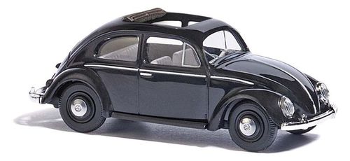 BUSCH 52942 Spur H0 VW Käfer mit Brezelfenster und Schiebedach , schwarz #NEU