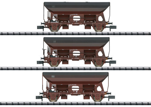 Trix Minitrix 15466 Güterwagen-Set "Seitenentladewagen" DB  3-teilig