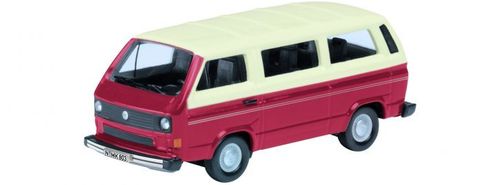 Schuco 452612600 VW T3 Bus, rot-weiß Automodell 1:87