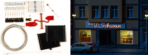 Auhagen 58101 Spur H0 LED-Beleuchtung Hotel Schwan | Bausatz
